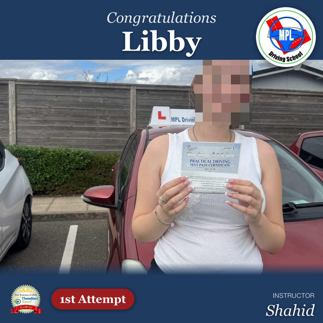 Driving test success for Libby