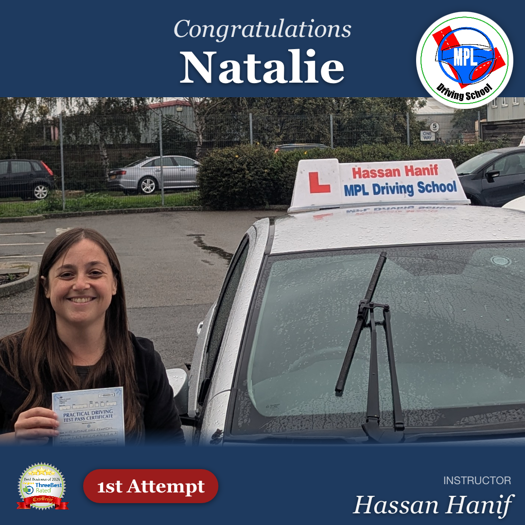 Driving test success for Natalie