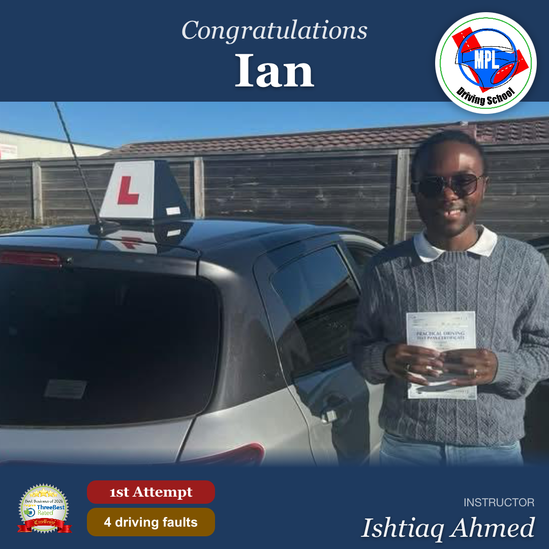 Driving test success for Ian