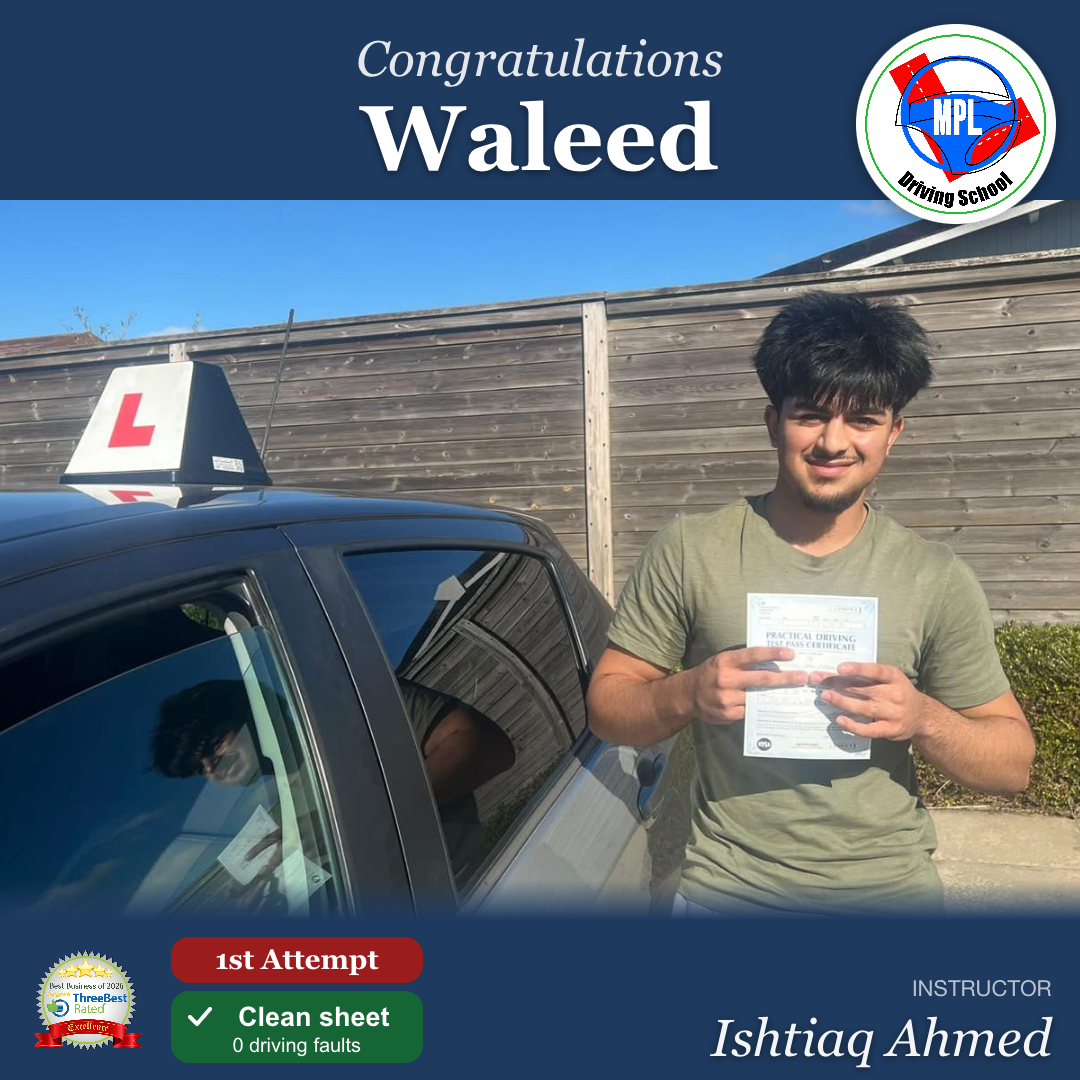 Driving test success for Waleed