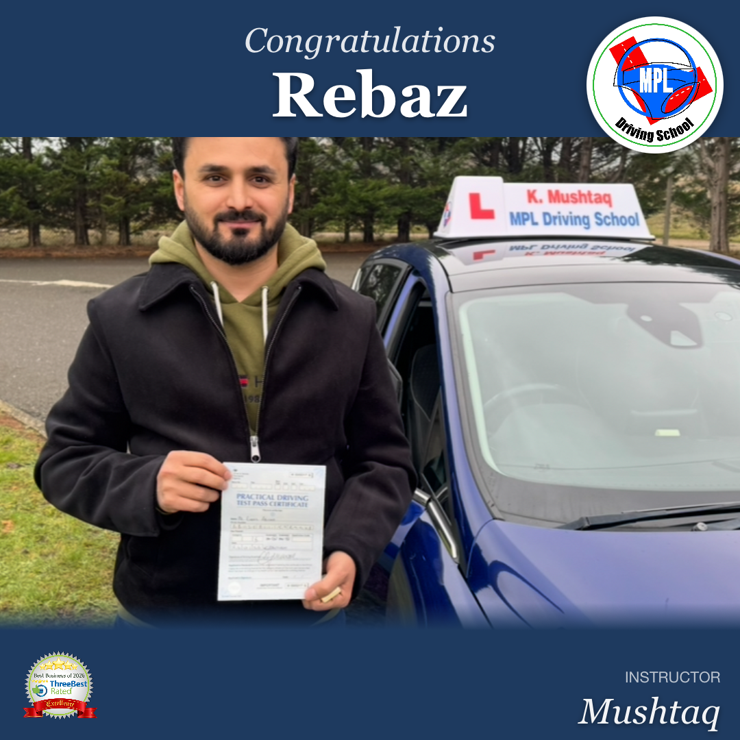Driving test success for Rebaz Abuzed